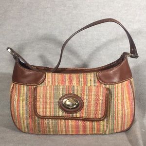 ETIENNE AIGNER WovenTapestry Type Handbag w/Several Inner & 1 Outer Compartment